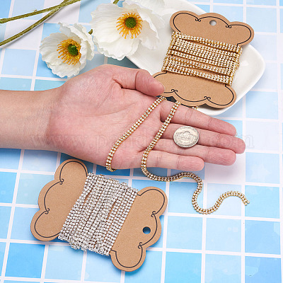 4 ярд двухцветных латунных цепочек со стразами CHC-CD0001-04-1