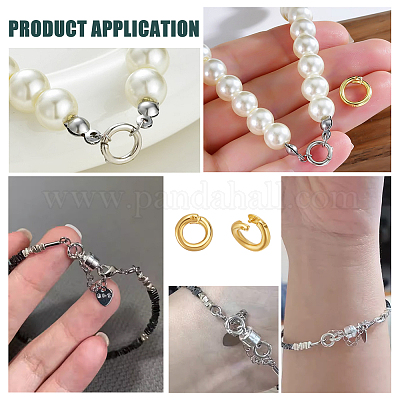 10 шт. 925 соединительных кольца из стерлингового серебра с фиксатором&nbsp;STER-PH0002-90-1