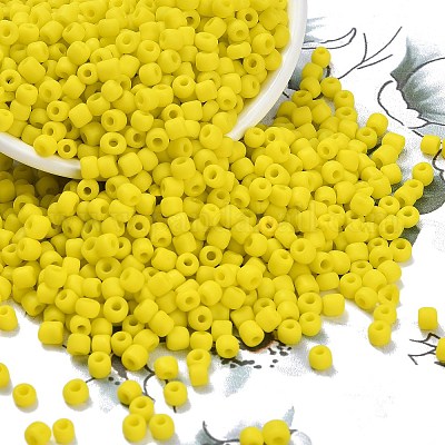 Матовое непрозрачное стекло бисер SEED-R029-4mm-A04-1