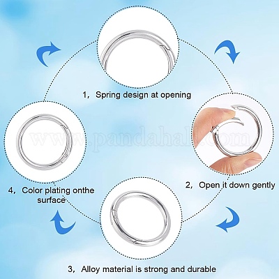 30шт 3 стиля пружинные кольца из цинкового сплава FIND-SP0001-10-1