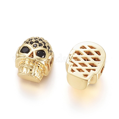 Латунные микро проложить кубического циркония бусы ZIRC-G166-42G-1