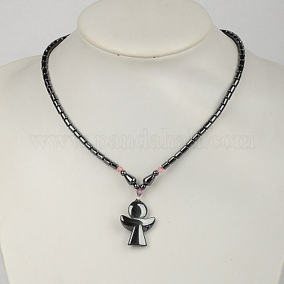 День Святого Валентина подарок для Boyfriend немагнитных синтетического гематита ожерелья NJEW-E002-34-1