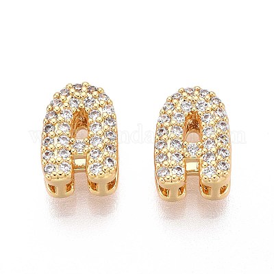 Латунные микропаве из прозрачного кубического циркония KK-T071-17G-1