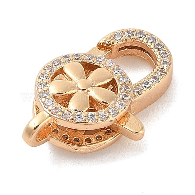 Латунный микро pave прозрачный кубический цирконий лобстер KK-S388-23G-1