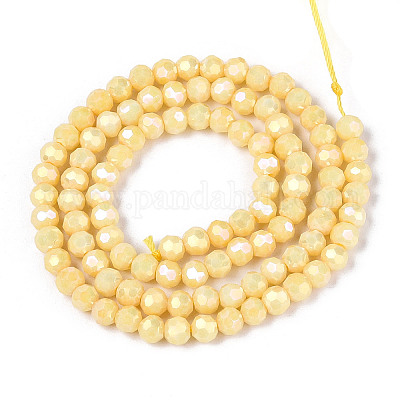 Антикоррозийные гальванические стеклянные бусины EGLA-T021-4mm-15-05-1