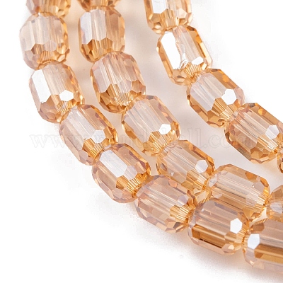 Стеклянные бусины с гальваническим покрытием  EGLA-D031-01T-1