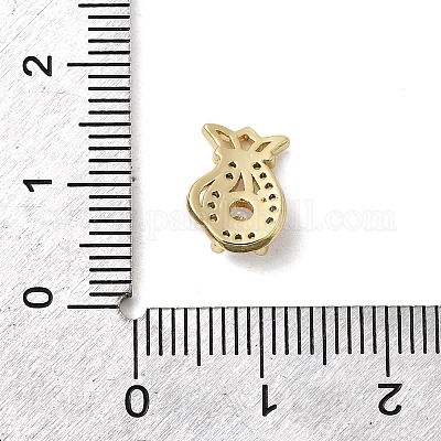 Кабошоны из прозрачных кубических цирконий в форме мешочка из латуни KK-A275-33B-G-1