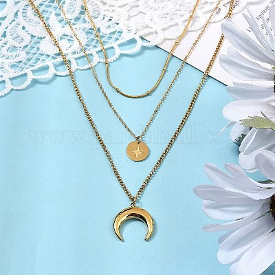 Ожерелья из нержавеющей стали 304 NJEW-Z054-02G-1