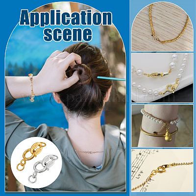 4 шт. 2 цвета s925 застежки-кольца из стерлингового серебра STER-PH0003-71-1