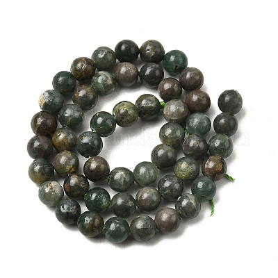 Естественный зеленый апатит бисер пряди G-K350-C04-8mm-1