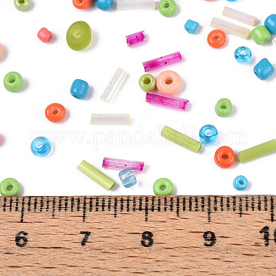 Смешанные гальванические и негальванические стеклянные бусины GLAA-SZC0007-02B-1