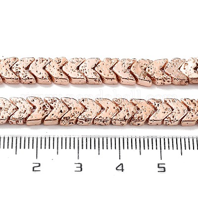 Гальванические бусины из натуральной лавы G-H303-A02-RG-1