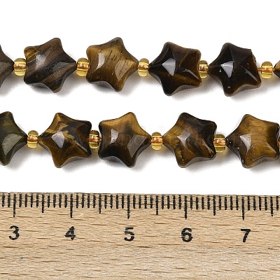 Природных тигровый глаз бисер нитей G-Z080-A16-10mm-1