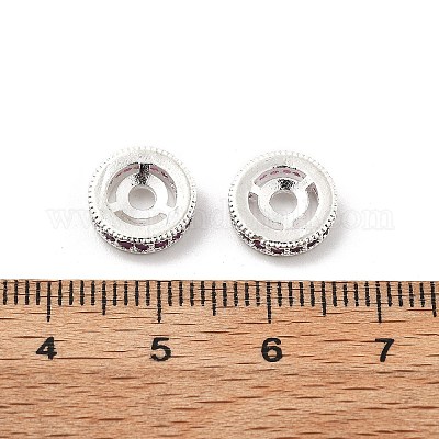 Латунные микро проложить кубического циркония бусы KK-R216-10C-S02-1