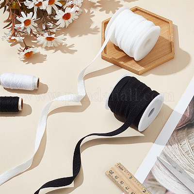 Плоские нейлоновые эластичные шнуры 20 цвета длиной 2 м с волнистым краем. OCOR-FG0002-44-1