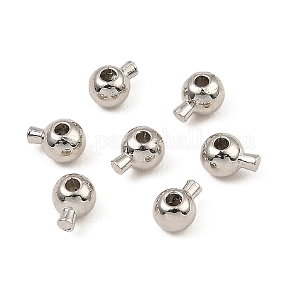 Зажимные бусины из латуни X-KK-Z030-16C-P-1