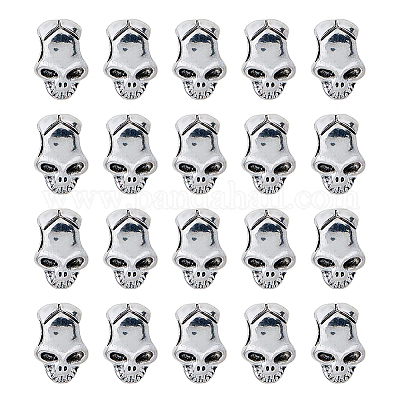 80 шт. европейские бусины из сплава в тибетском стиле FIND-DC0006-09B-1