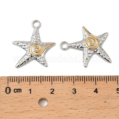 Подвески из нержавеющей стали 304 с морскими организмами STAS-T068-55A-GP-1