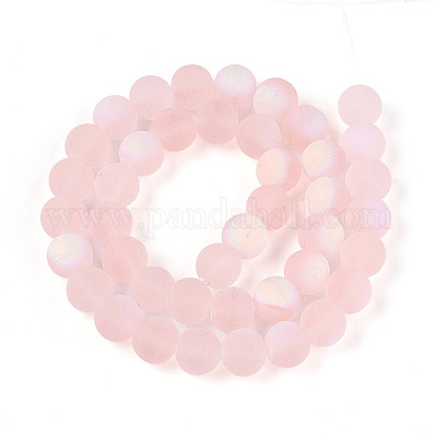 Матовые прозрачные стеклянные бусины GLAA-T032-T10mm-MBB10-1