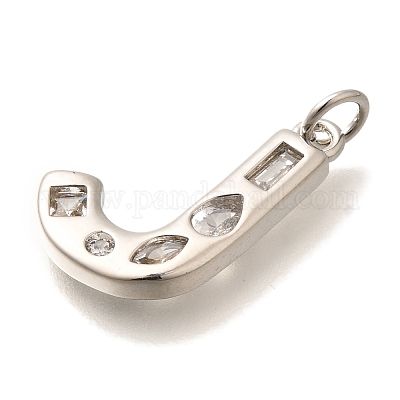 Латунные микропаве прозрачные подвески с фианитом KK-G521-01P-J-1