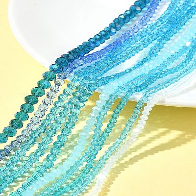 Стеклянные бусины с гальваническим покрытием  EGLA-FS0001-42A-1