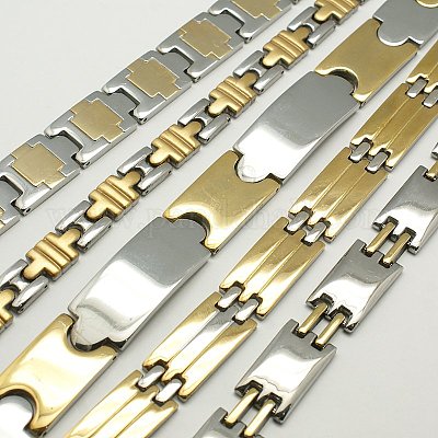 Подарки на день святого валентина для мужей браслеты из нержавеющей стали 304 BJEW-I129-D-1