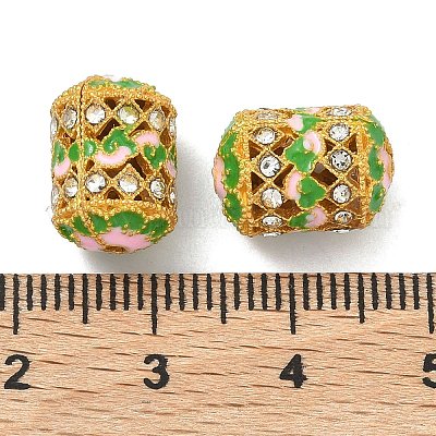 Сплав эмали и бусины из стразов&nbsp;ENAM-B037-15G-01-1