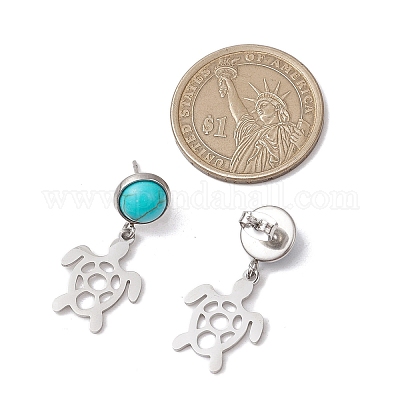 Серьги-гвоздики из нержавеющей стали 304 EJEW-JE06302-02-1