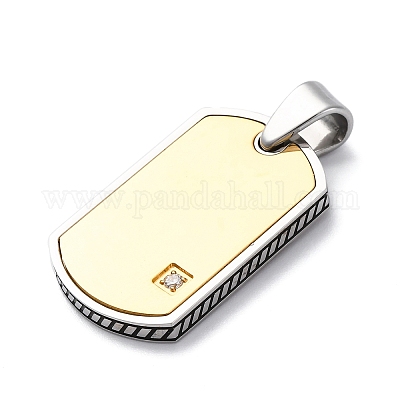 Подвески из нержавеющей стали 304 с микропаве из кубического циркония STAS-U043-24G-1