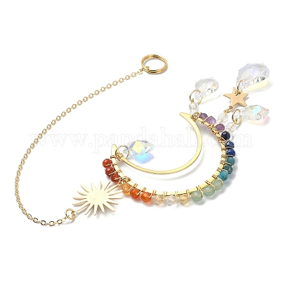 Бусины из драгоценных камней чакра HJEW-JM01152-03-1