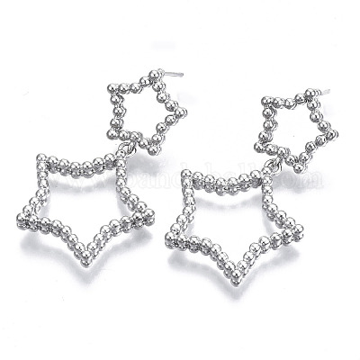 Серьги-гвоздики из латуни KK-N232-104P-NF-1