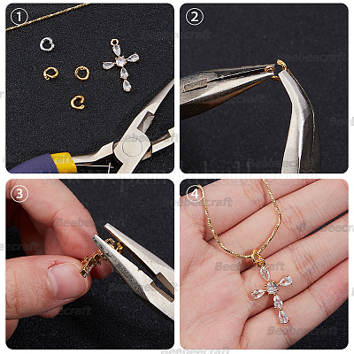 6 шт. 2 цвета 925 стерлингового серебра замковое соединительное кольцо STER-BBC0008-70B-G-1