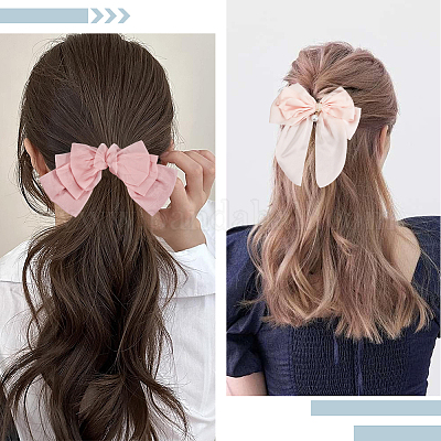 4 шт. 4 стиля тканевые заколки-банты из кожи аллигатора&nbsp;PHAR-SP0001-17B-1