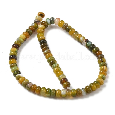 Натуральные полосатые агатовые бусы G-F790-I01-01S-1