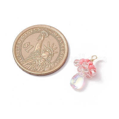 Подвески из стеклянных бусин в виде медуз PALLOY-MZ00706-04-1