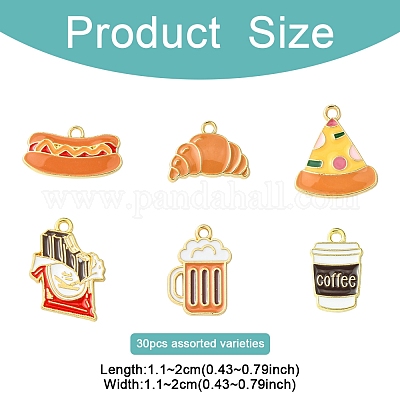30шт 6 стиля подвески из сплава с эмалью ENAM-YW0005-53-1