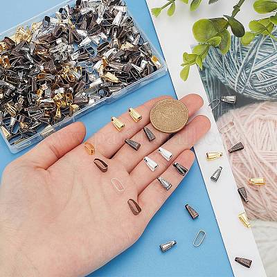 480 шт. 4-х цветные латунные защелкивающиеся дужки KK-SP0002-23-1