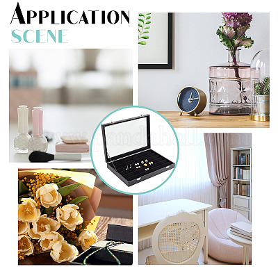 Прямоугольная подарочная коробка для сережек из искусственной кожи CON-WH0084-56-1