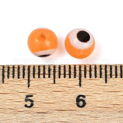 Светящиеся и печатные непрозрачные акриловые бусины LACR-G050-01G-1