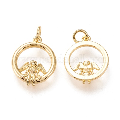 Латунные подвески ZIRC-I044-36G-1