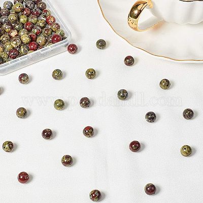 Натуральный дракон нити яшма кровь шарик G-OC0001-18-1