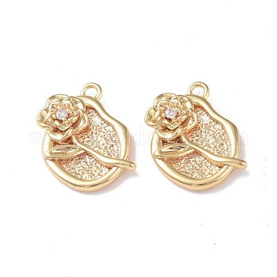 Латунные микро проложить кубического циркония подвески KK-I702-04G-1