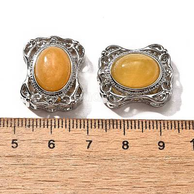 Многорядные звенья из натурального желтого нефрита KK-M304-05P-06-1