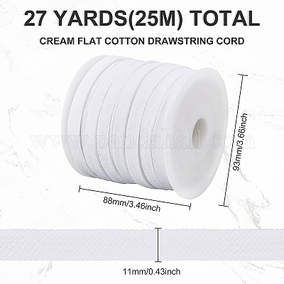 25 м двухслойных плоских хлопковых шнуров OCOR-BC0001-74D-1