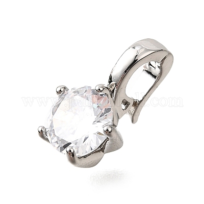 Латунные микро проложить кубического циркония подвески KK-D356-05A-P-1