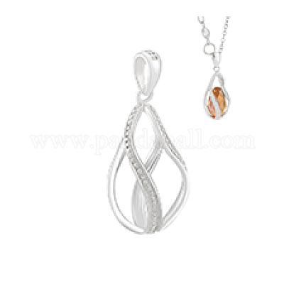 1 шт. 925 подвески из стерлингового серебра с бусинами STER-PH0004-18-1