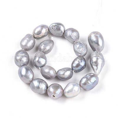 Нити из натурального культивированного пресноводного жемчуга PEAR-N014-08L-01-1