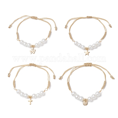 4 шт. браслеты с подвесками из нержавеющей стали 304 BJEW-JB12518-1