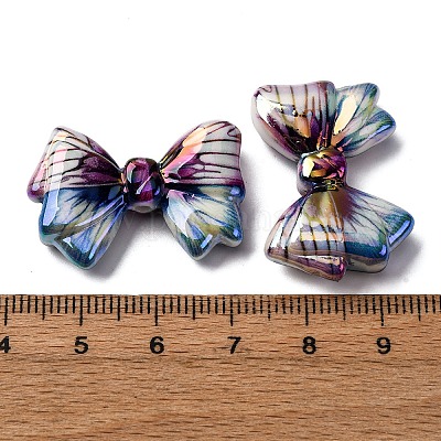 Непрозрачные акриловые бусины с печатью и УФ-покрытием OACR-G052-02A-1