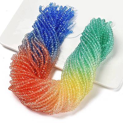 Прозрачные окрашенные стеклянные бусины X1-DGLA-A034-T3mm-A02-1